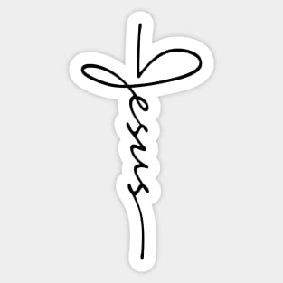 Christian Apparel Clothing Gifts - Jesus Cross Sticker